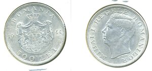 Румыния 500 леев, 1944 (серебро)