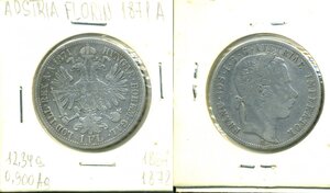 Австрия 1 флорин, 1871
