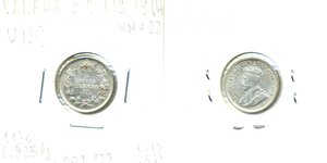 Канада 5 центов, 1914 (серебро)