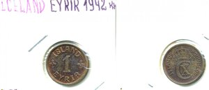Исландия 1 эйре, 1942