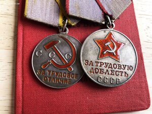 Трудовые отличие и доблесть на одного