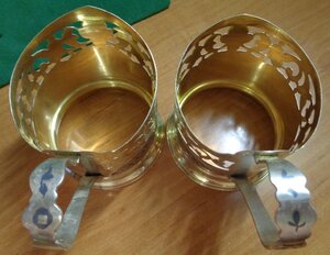2 подстаканника Кубачи Серебро 875 пробы