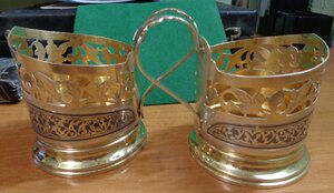 2 подстаканника Кубачи Серебро 875 пробы