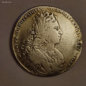 Рубль Петра 2 1727г