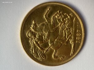 2 Соверена Виктория 1887 , юбилей , 50 лет правления