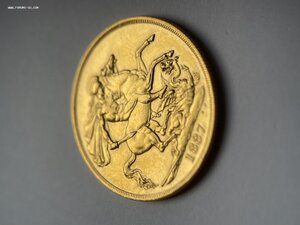 2 Соверена Виктория 1887 , юбилей , 50 лет правления