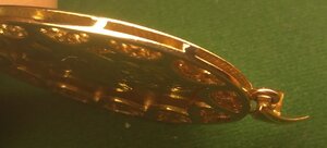 Золотая подвеска  икона Божья матерь