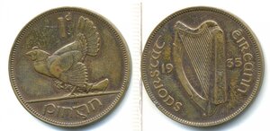 Ирландия 1 пенни, 1935