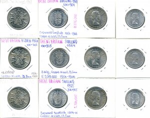 Великобритания шиллинги и флорины 1960 - 1965