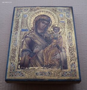 Смоленская икона Божией Матери, по золоту 17.7 х 22.2 см.