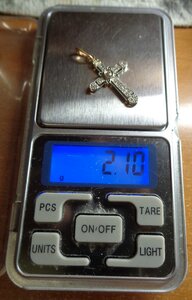 Крест 585 пробы Бриллианты