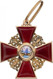 Знак ордена Святой Анны 2-й степени. Золото.