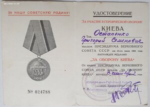 Оборона Киева из Кривого Рога