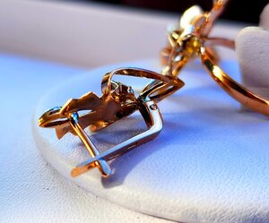 Золотой комплект с бриллиантами 585 пр. СССР