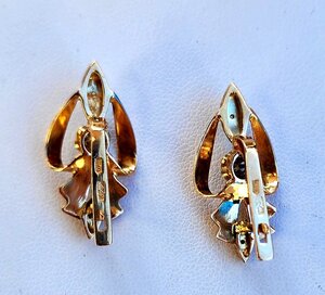 Золотой комплект с бриллиантами 585 пр. СССР