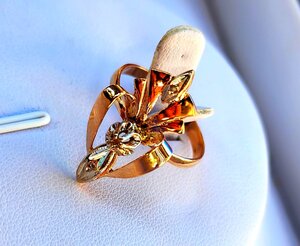 Золотой комплект с бриллиантами 585 пр. СССР