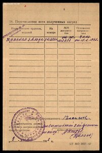 Орден Красной Звезды № 3613520 на стрелка.