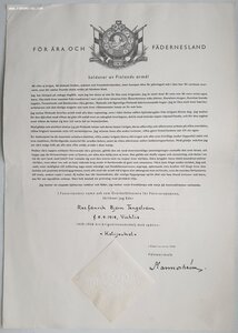 Финский документ 1940 г от Маннергейма