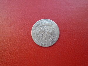 Монета 6 грошей 1680 серебро