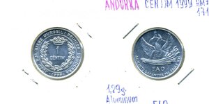 Андорра 1 сантим, 1999 ФАО