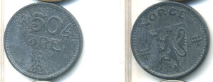 Норвегия 50 эре, 1941