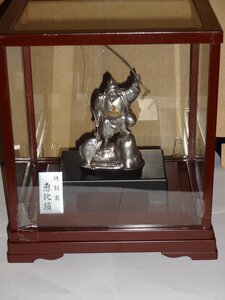 Окимоно бог Эбису, серебро, Япония