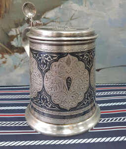 Кружка серебро 875 кубачи