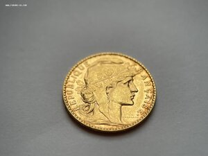 Франция/ 20Фр 1905 Петух золото