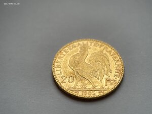 Франция/ 20Фр 1905 Петух золото