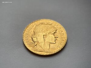 Франция/ 20 Фр 1910 Петух золото