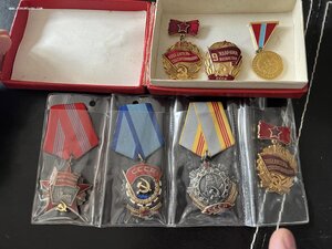 Трудовой комплект на ударника 9 пятилетки ОР, ТКЗ, ТСЗ+знаки