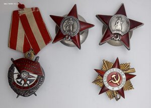 Орден Красной Звезды ГОЗНАК № 523 на ОК + ОВ-1, БКЗ, КЗ