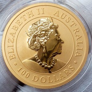 100 Долларов 2022г Австралия (унция чистого золота)