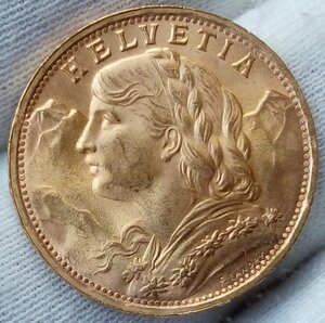 20 Франков 1935 (золото 6,45р 900пр)