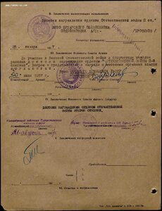 ОВ 2 ст. с доком, минометчик, ранение, плен...