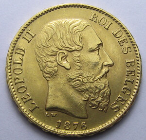 20 франков 1876 Бельгия золото