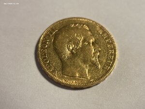 20 франков 1854 золото
