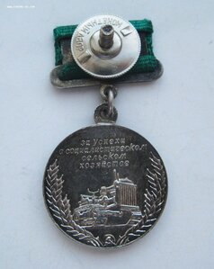 Медаль ВСХВ малая серебряная, без креста. UNC