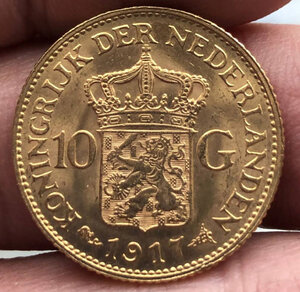 10 гульденов 1917 Золото