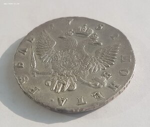 Рубль 1751 года  СПБ
