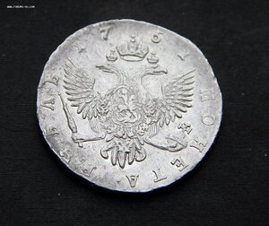 Рубль 1751 года  СПБ