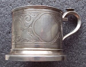 Подстаканник штихтель серебро 84 1878 г.