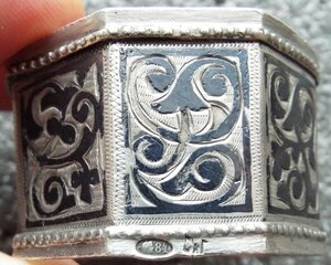Кольцо для салфеток Кавказ Кубачи серебро 84