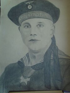 Рисунок моряка Кригсмарине ВМВ
