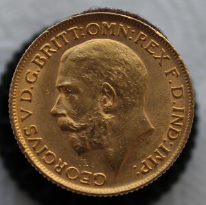 Соверен 1912 г. золото