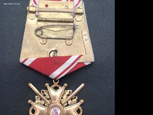 Орден Святого Станислава 3 степ. с мечами Бронза.Эдуард