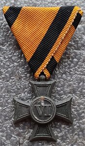 Крест За VI лет беспорочной службы для низших чинов III кл.