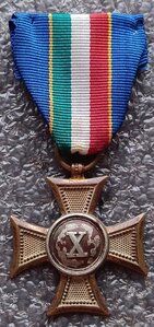 Крест За X лет беспорочной службы для низших чинов II класса