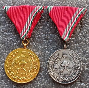 Пара Медалей За безупречную службу пожарные 20, 25 лет 1958