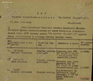 Сталинград 1945 год областной военкомат Полтавская область